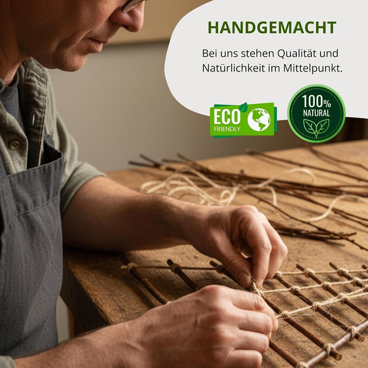 Floranica Holzleiter für Adventskalender 60 x 70 cm - Holz Aufhängen von Weihnachtsschmuck Weihnacht