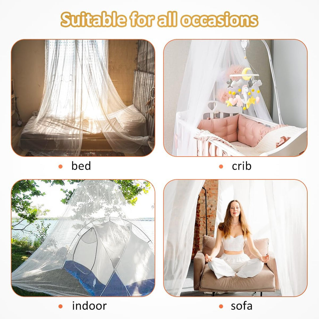 Moskitonetz Bett,Himmelbett vorhänge für Doppelbett Einzelbett, Moskitonetz Reise,Grosses Betthimmel