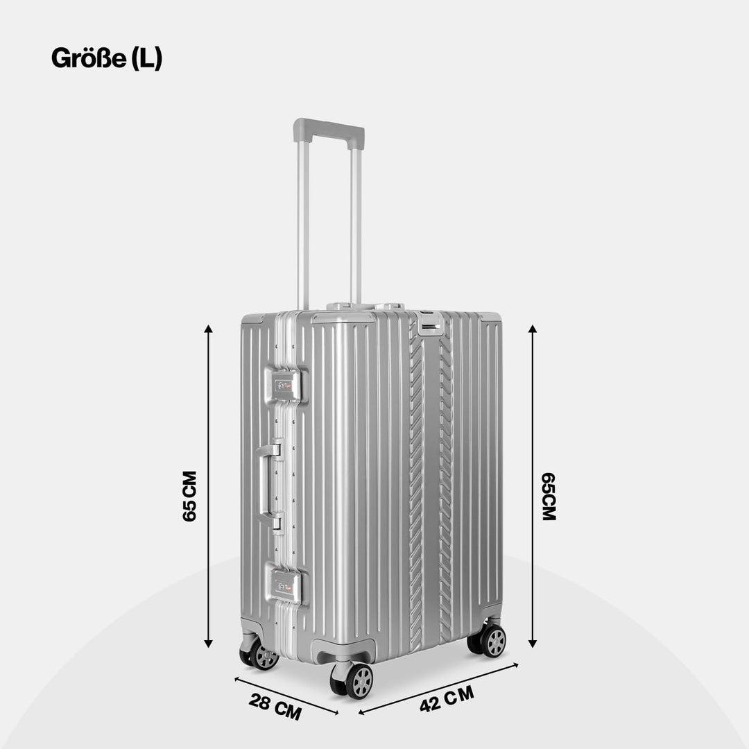 WINLIFE 3in1 M+L+XL Handgepäck(53cm) + Checkin-Trolley(65cm) + XL Koffer(75cm) Reisekoffer Set mit A