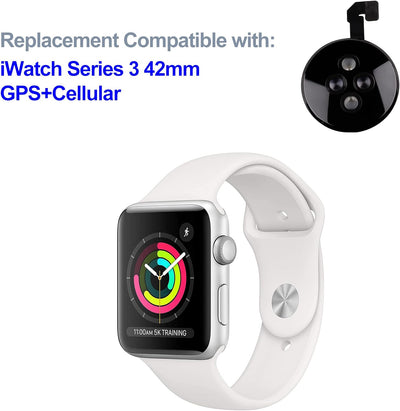 SWARK Back Cover Glass Heart Rate Part Compatible with Apple Watch Series 3 42mm (Cellular/LTE+GPS)(