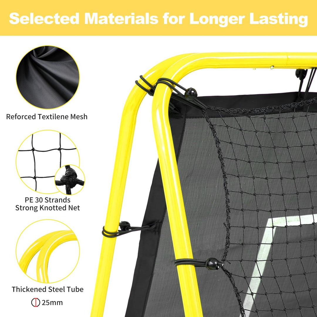 BAGAIL Doppelseitiges Rebounder-Netz, Fussballnetze, verstellbare Winkel, anpassbare Struktur, Rebou
