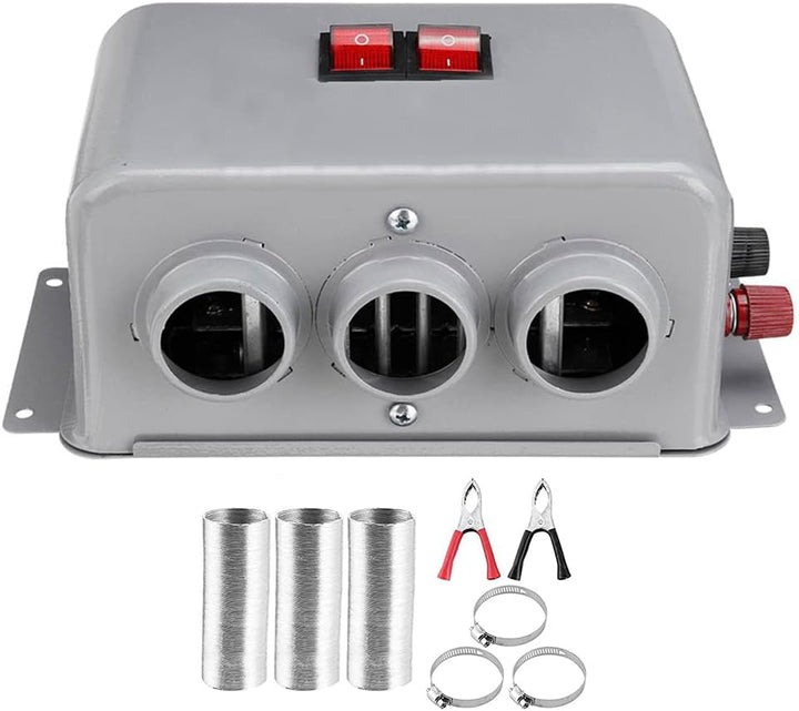 TOTMOX 12V 800W Autoheizung Winterheizung Compact Autoheizung 3 Luftauslässe, 2 Ein/Aus-Schalter, 12