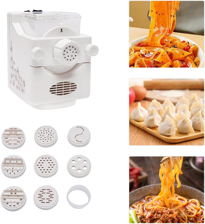 Nudelmaschine Elektrische Pasta Maker Multifunktions Haushalt Pastamaschine mit 9 Formscheiben für A