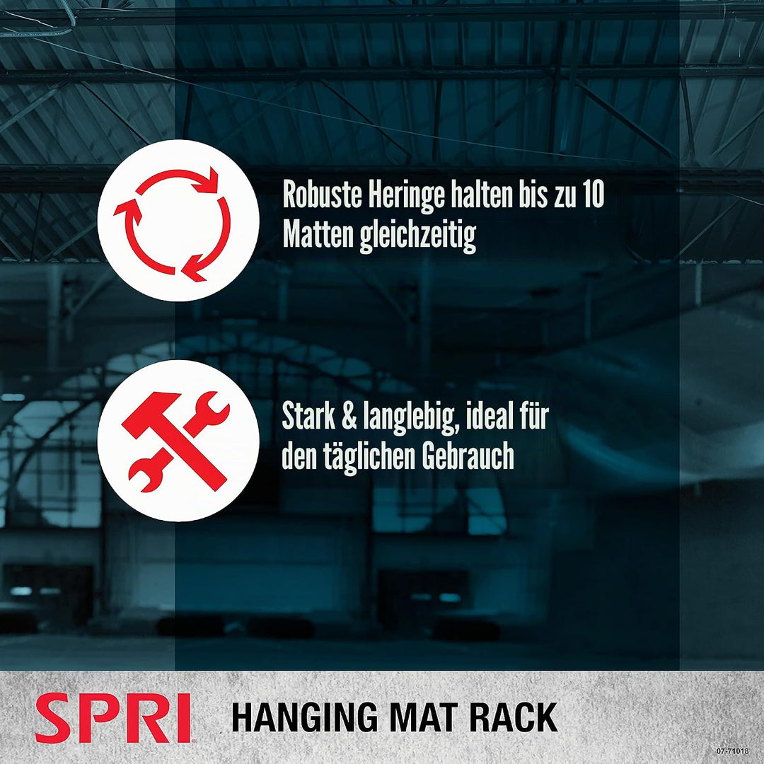 SPRI Übungsmatte zum Aufhängen an der Wand, zum Aufhängen, Schwarz