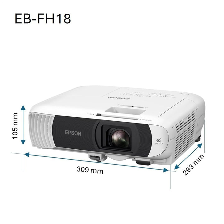 EB-FH18 ist EIN erschwinglicher Full HD-Lampenprojektor mit 2X HDMI-Anschlüssen, WLAN mit Kompatibil