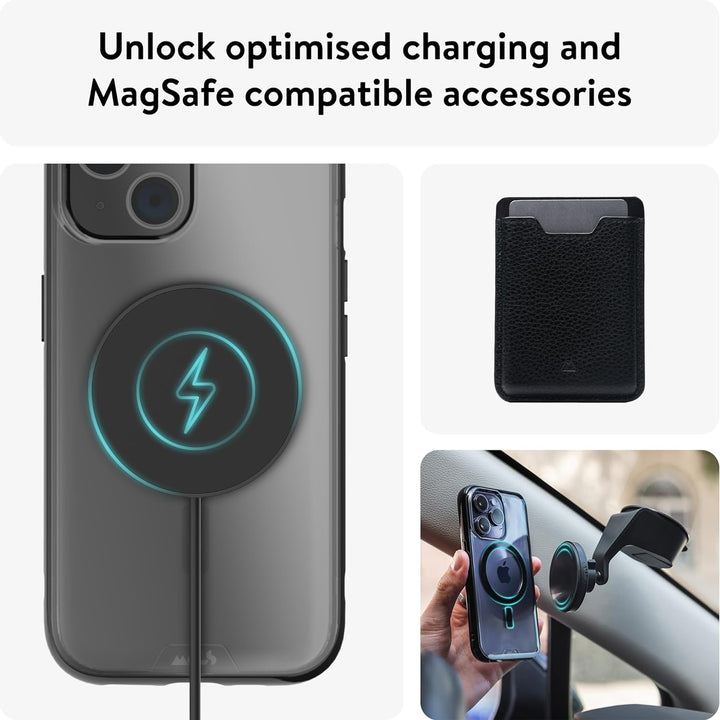 Mous Hülle für iPhone 15 Plus MagSafe Kompatibel Case Durchsichtig - Clarity 2.0 - Handyhülle iPhone