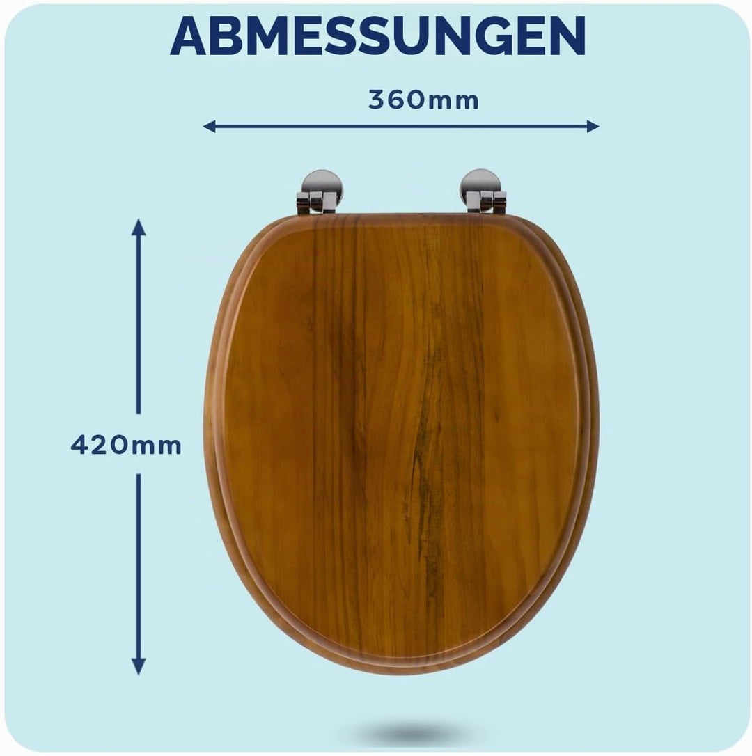 Croydex Massivholz-Toilettensitz, Pinie Antik