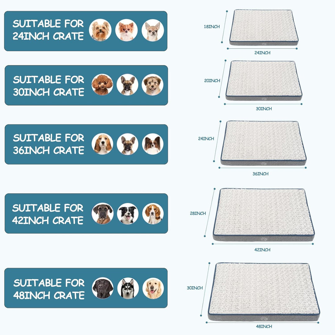EMPSIGN Hundekissen Grosse Hunde waschbar, Hundebett Wasserdicht L 90x60x7,5cm, Hundematte Abnehmbar