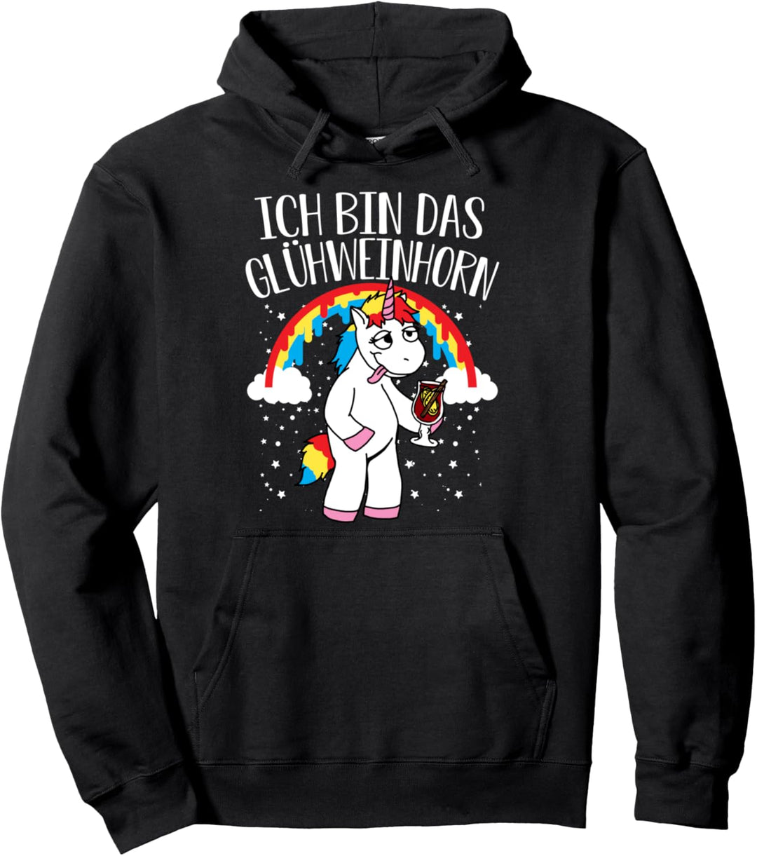 Ich bin Das Glühweinhorn Lustig Einhorn Unicorn Geschenk Pullover Hoodie