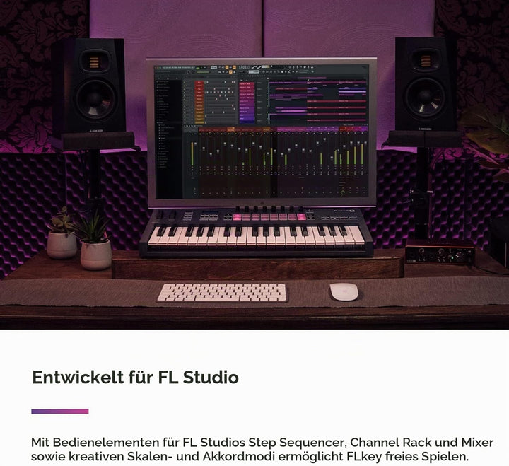 Novation FLkey 37 MIDI-Controller-Keyboard – Nahtlose Integration in FL Studio mit Akkord- und Skale