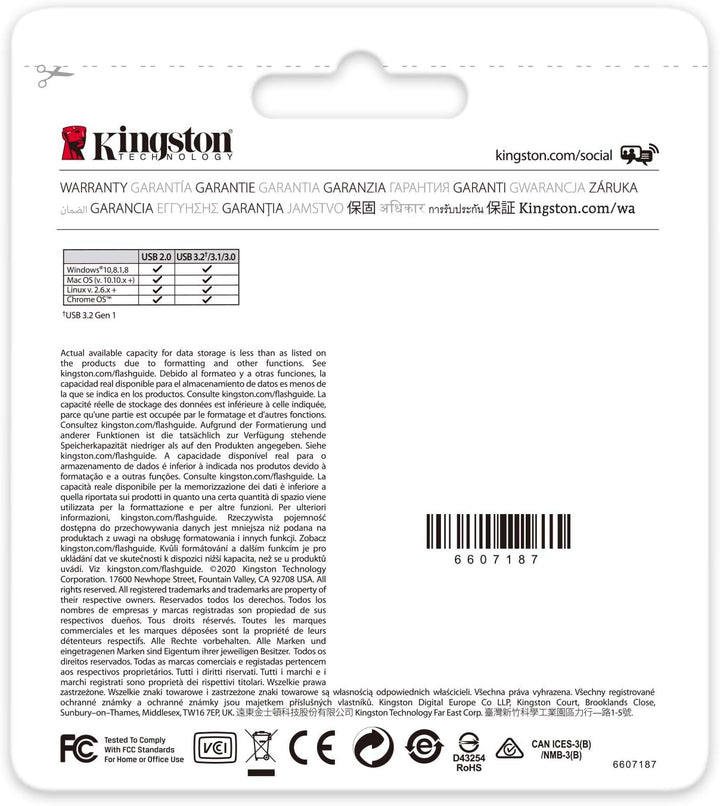 Kingston DataTraveler Exodia DTX/256GB USB-Stick 3.2 Gen 1 - mit Schutzkappe und Schlüsselring in me