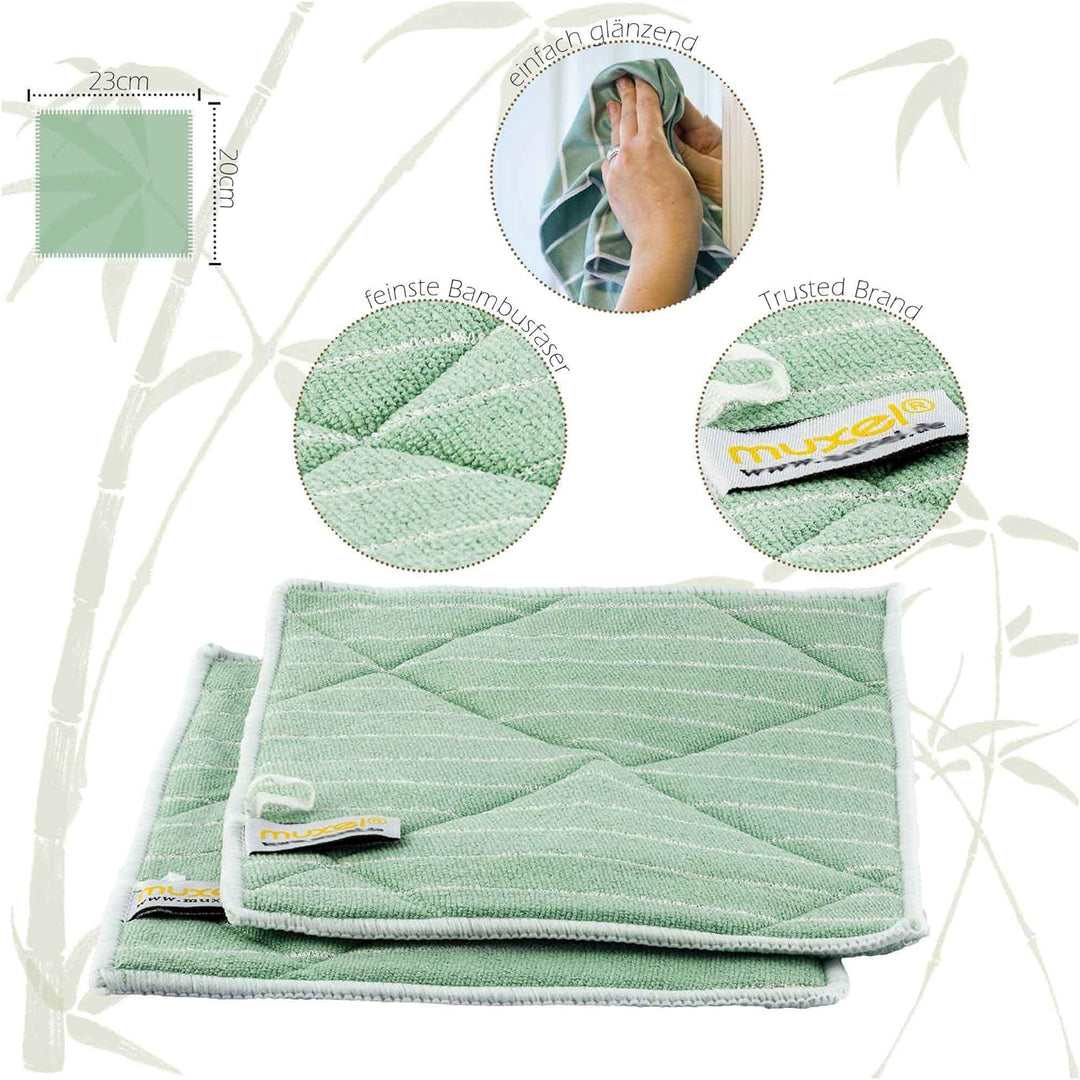 Muxel Bambus-Reinigung-Tuch, 12-er Set