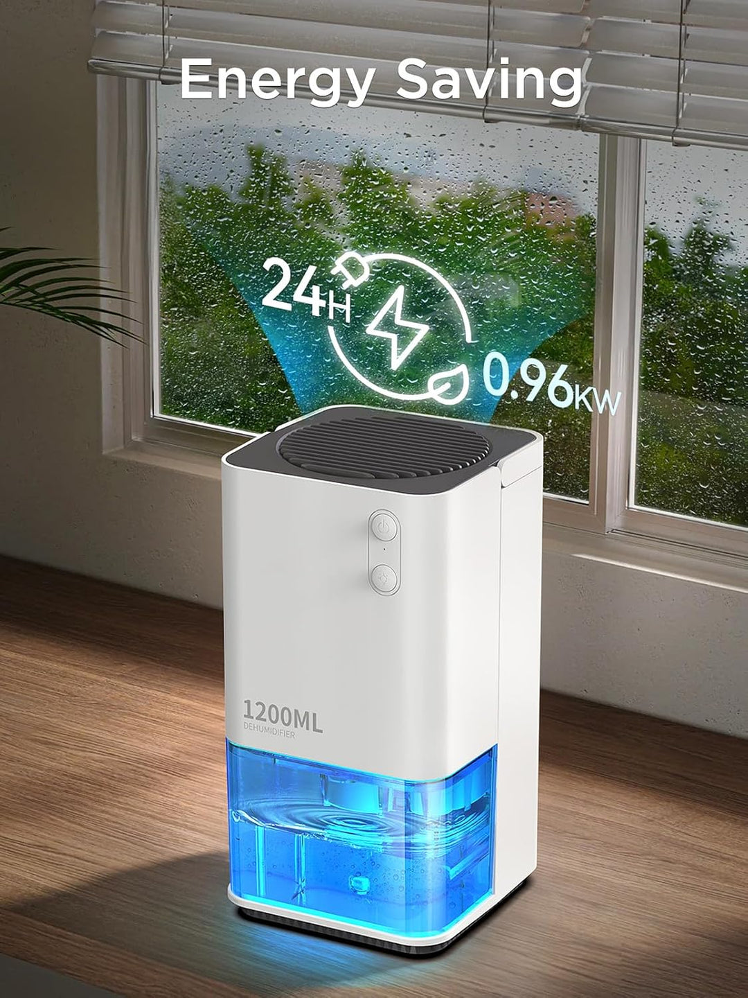 Luftentfeuchter Elektrischer,EasyAcc® 1200ml Entfeuchter Klein Leise Tragbarer Mini Raumentfeuchter
