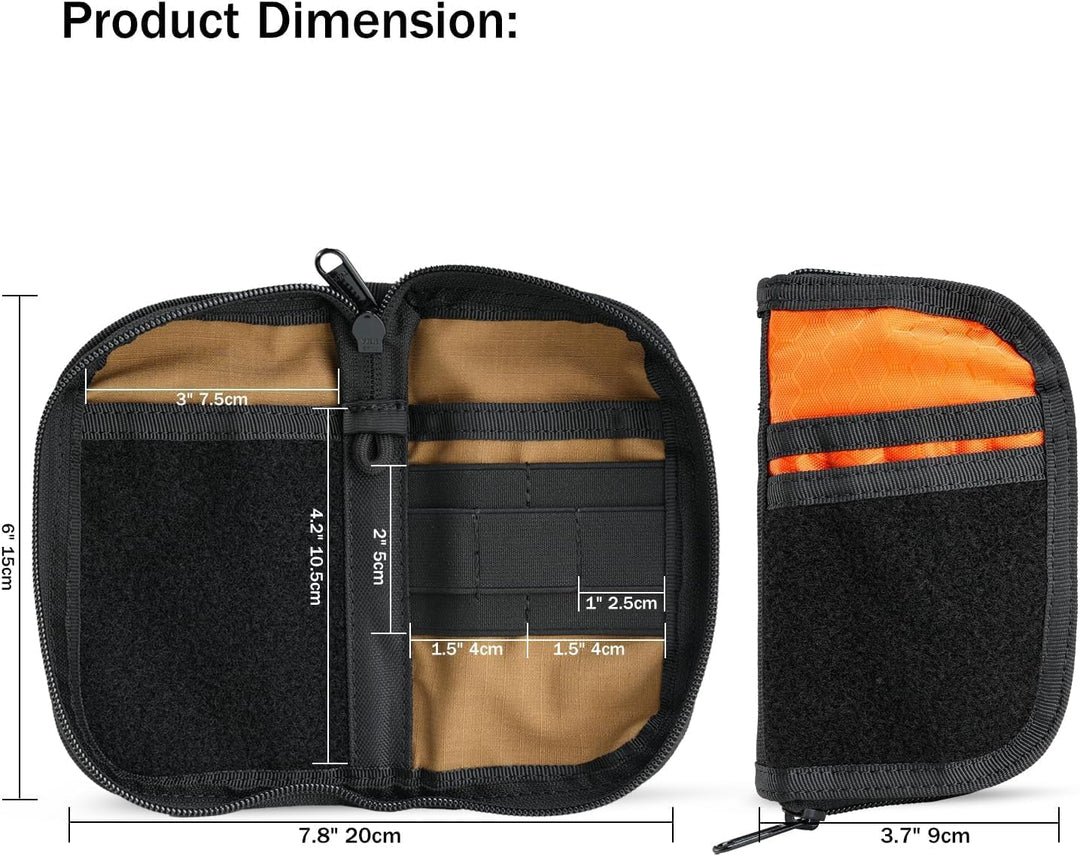VIPERADE VE22 EDC Pouch Klein EDC Werkzeugtasche mit 4 Taschen und 5 elastischen Fächern Klein EDC O