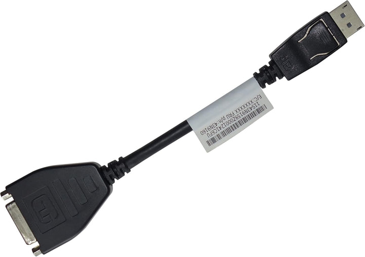Lenovo DisplayPort DVI-D Cable 43N9160, DVI-D, DisplayPort, FRU43N9160 (43N9160, DVI-D, DisplayPort,