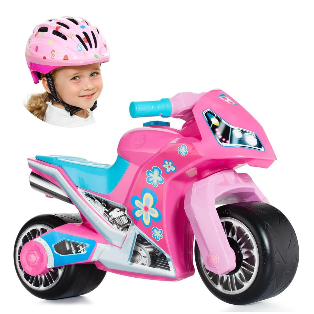 MOLTO | Rosa Cross Scooter + Pink Mlt Helm | Geländegängiger Roller | Sicheres & Robustes Kinderspie