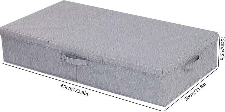 2 Stück Unterbettkommoden, Aufbewahrungsbox mit Deckel, Faltbare Aufbewahrungstasche, Stoffboxen Auf