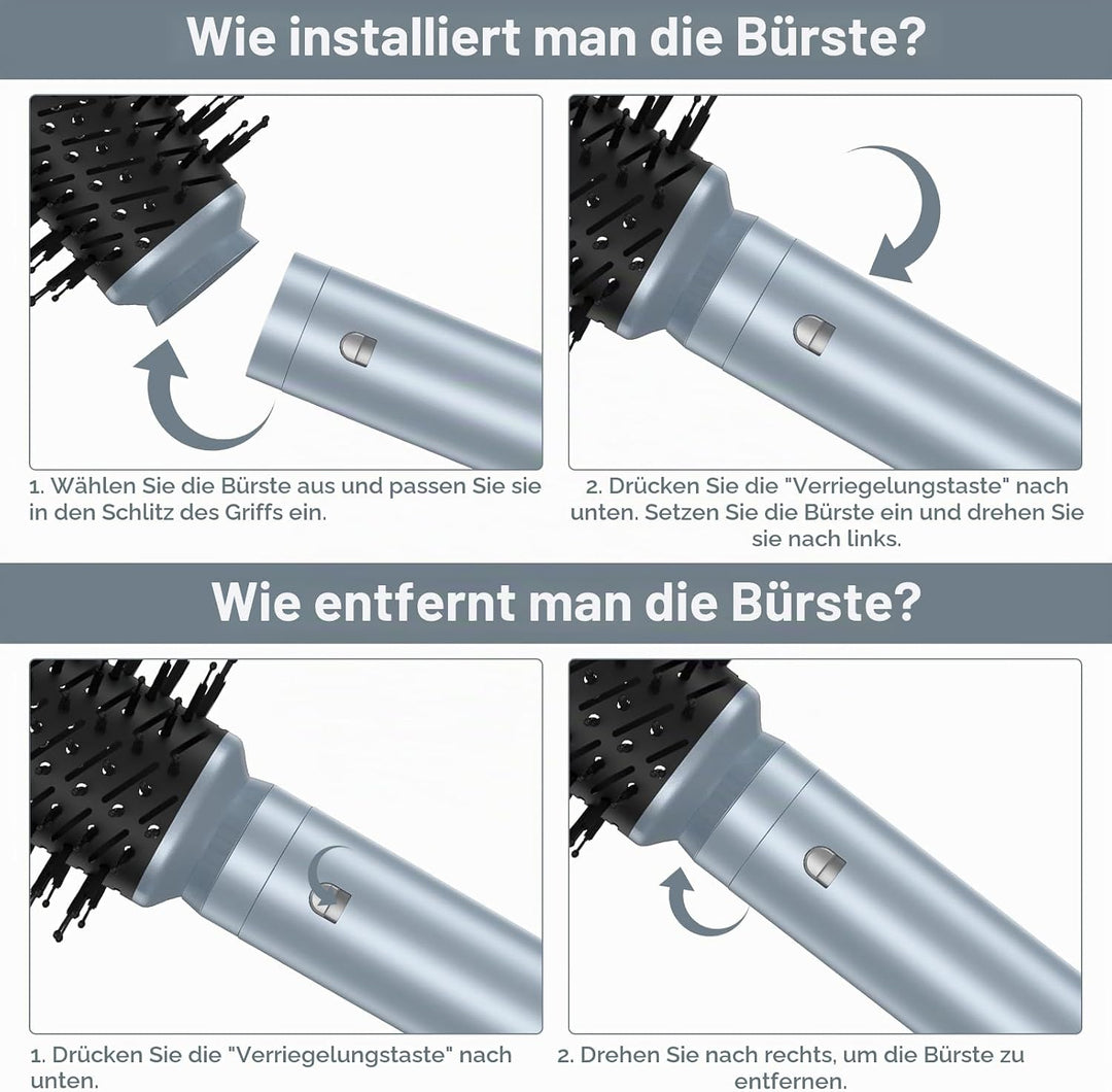 Airstyler 6 in 1,1400w Professioneller Hairstyler, Multifunktionaler Haartrockner, Luft Lockenstab,
