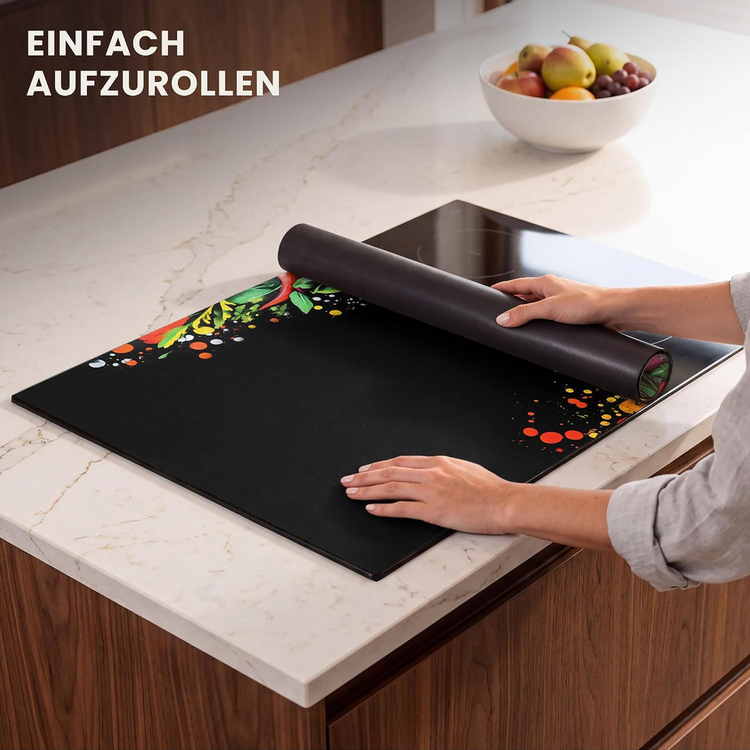 Herdabdeckplatte Einteilig 80x52 cm Küche Ceranfeld Abdeckplatte Cerankochfeld Abdeckung Induktionsk