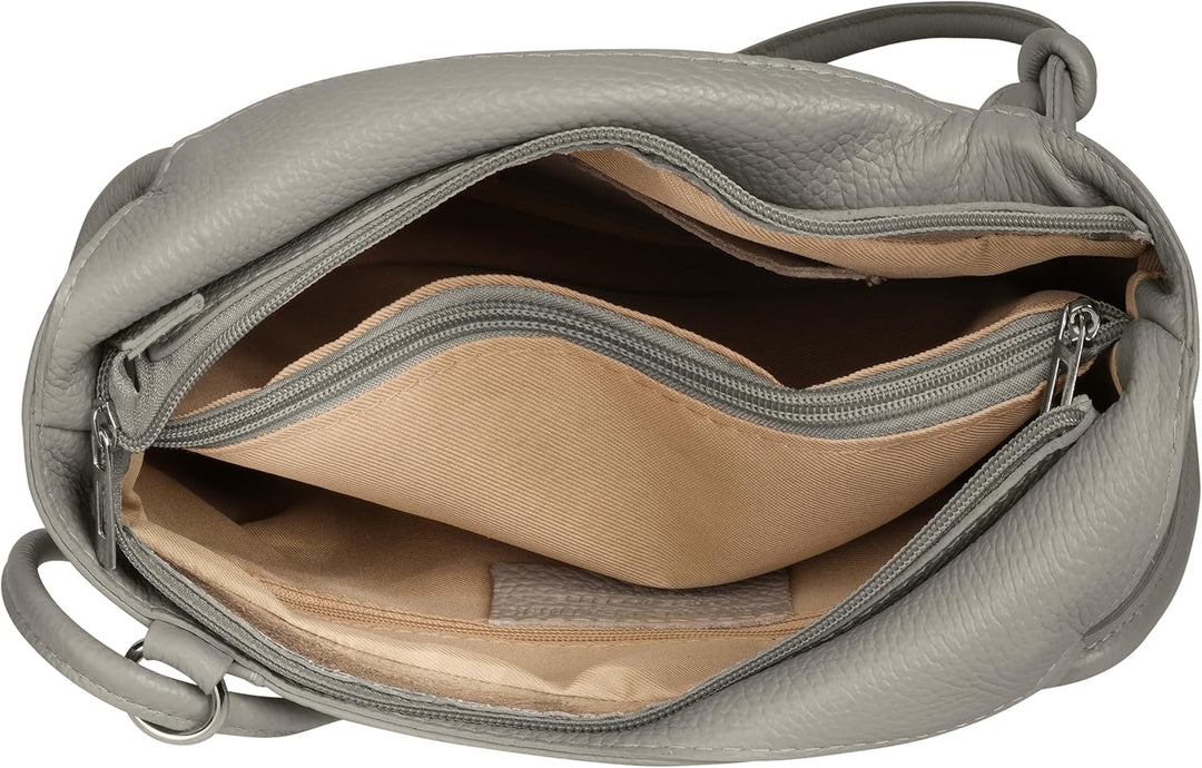Shopper Rucksack Kombination Echt Leder Damen Made in Italy | 2in1 Handtasche | wandelbare Umhängeta