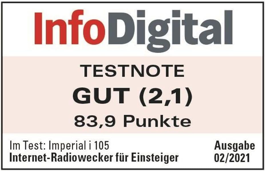 Imperial i105 Internetradio (WLAN, Mediaplayer, USB, DLNA, Farbdisplay, Wecker, Appsteuerung) schwar