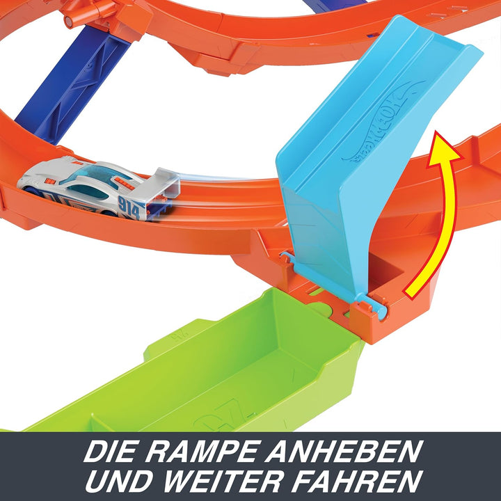 HOT WHEELS Let's Race Netflix - Looping-Zyklon-Challenge - Action-Trackset mit 2 Spielmöglichkeiten,