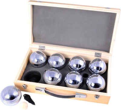 Engelhart - 010206 - Petanque Kugeln Set (8 boulekugel ) Luxus Petanque Spiele - Boules-Set In Holzk
