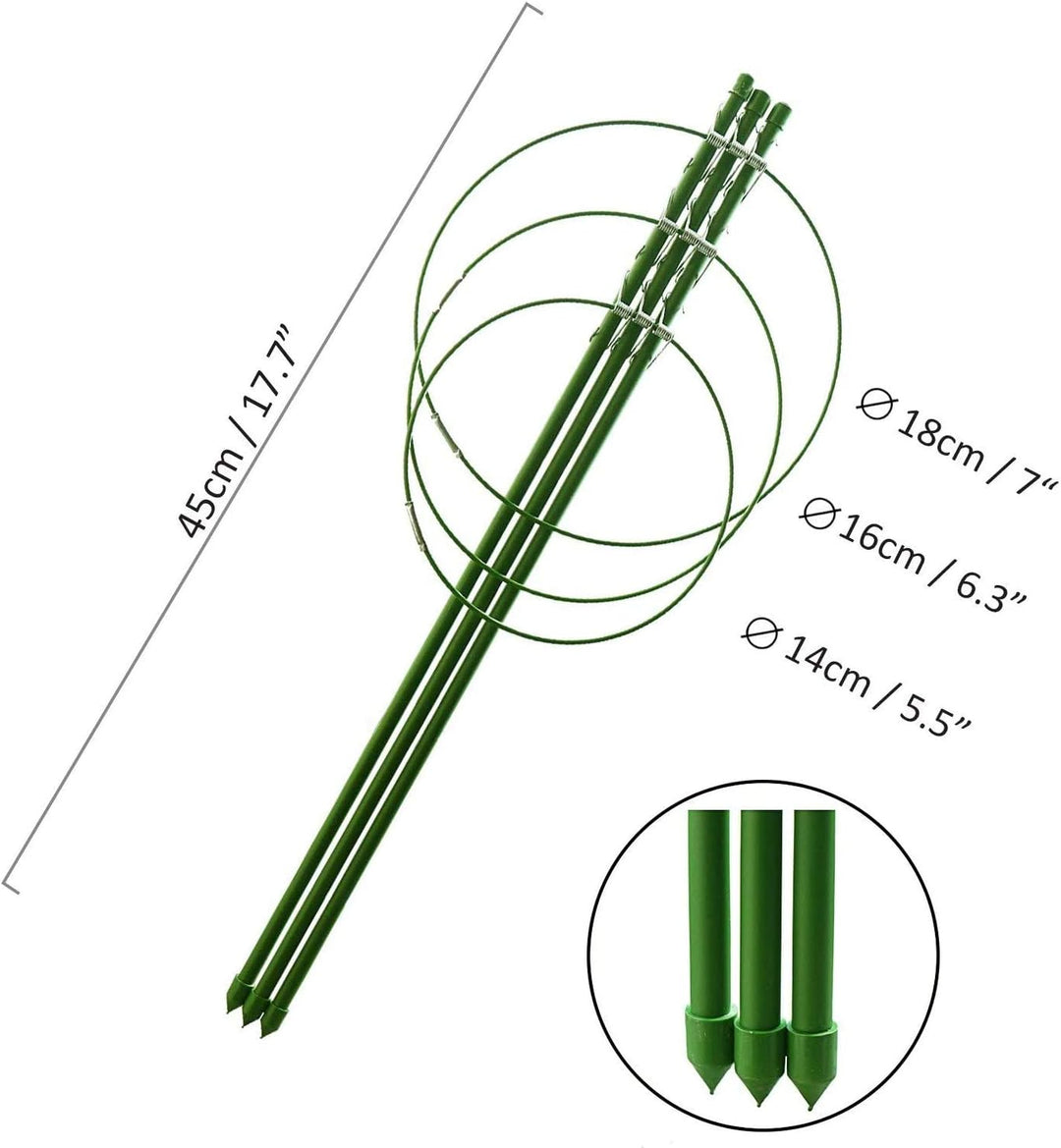 Gurkenturm Tomatenturm - Rankhilfe für Tomaten und Gurken, 45/60cm 5 Stück (H: 45cm)