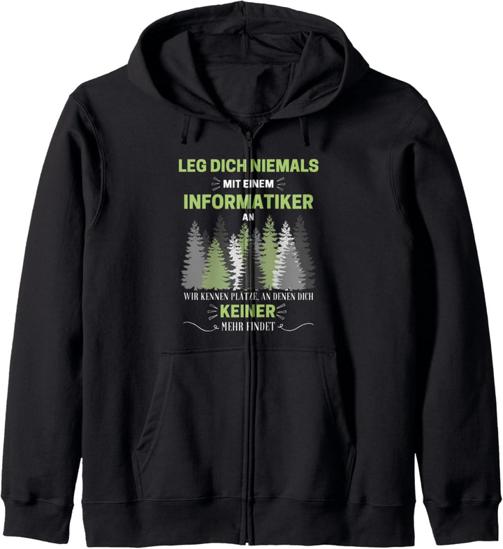 Informatiker IT Geschenk-Idee Männer Spruch Lustiges Kapuzenjacke