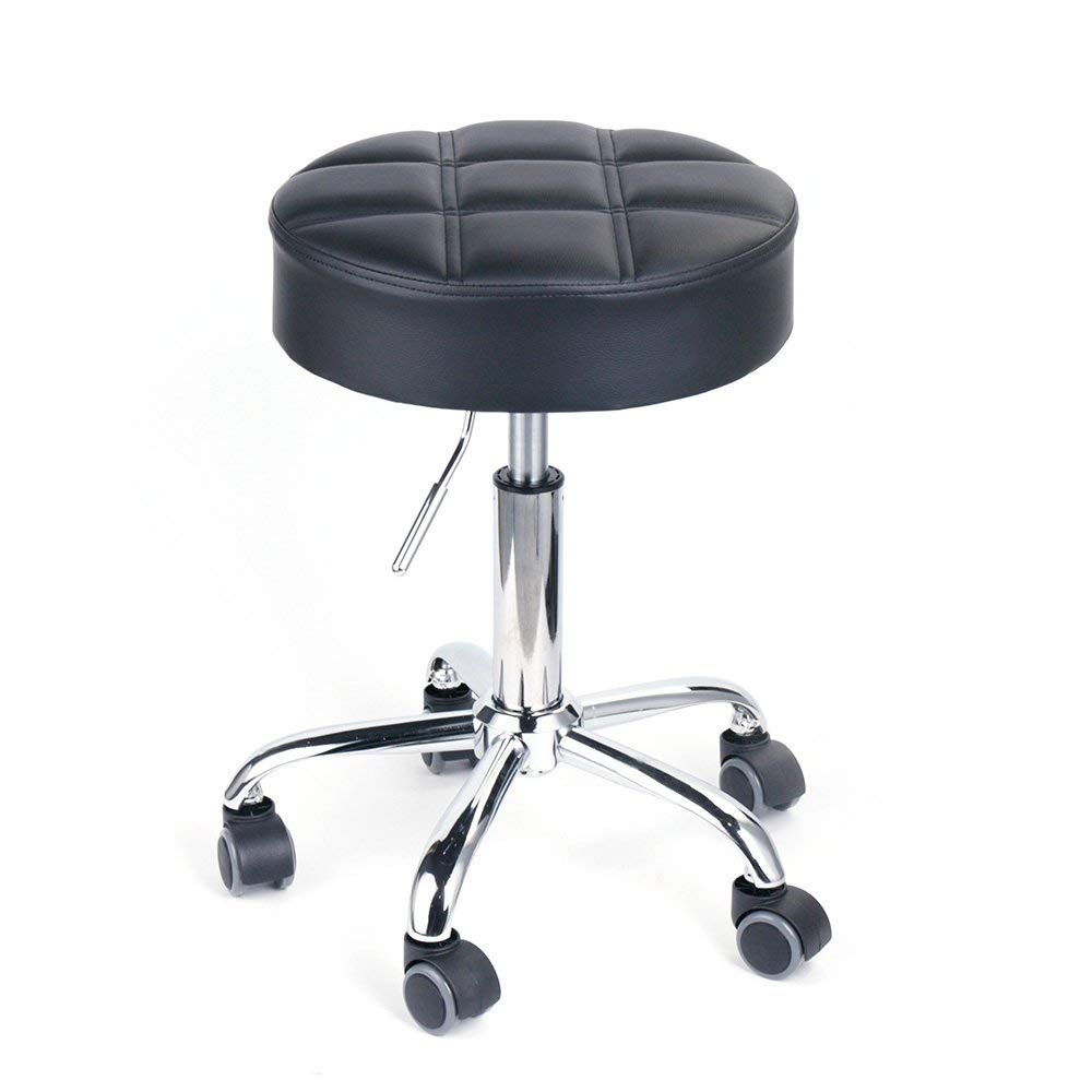 Leader Accessories Drehhocker höhenverstellbar Rollhocker Funktionaler Arbeitshocker Studiohocker im