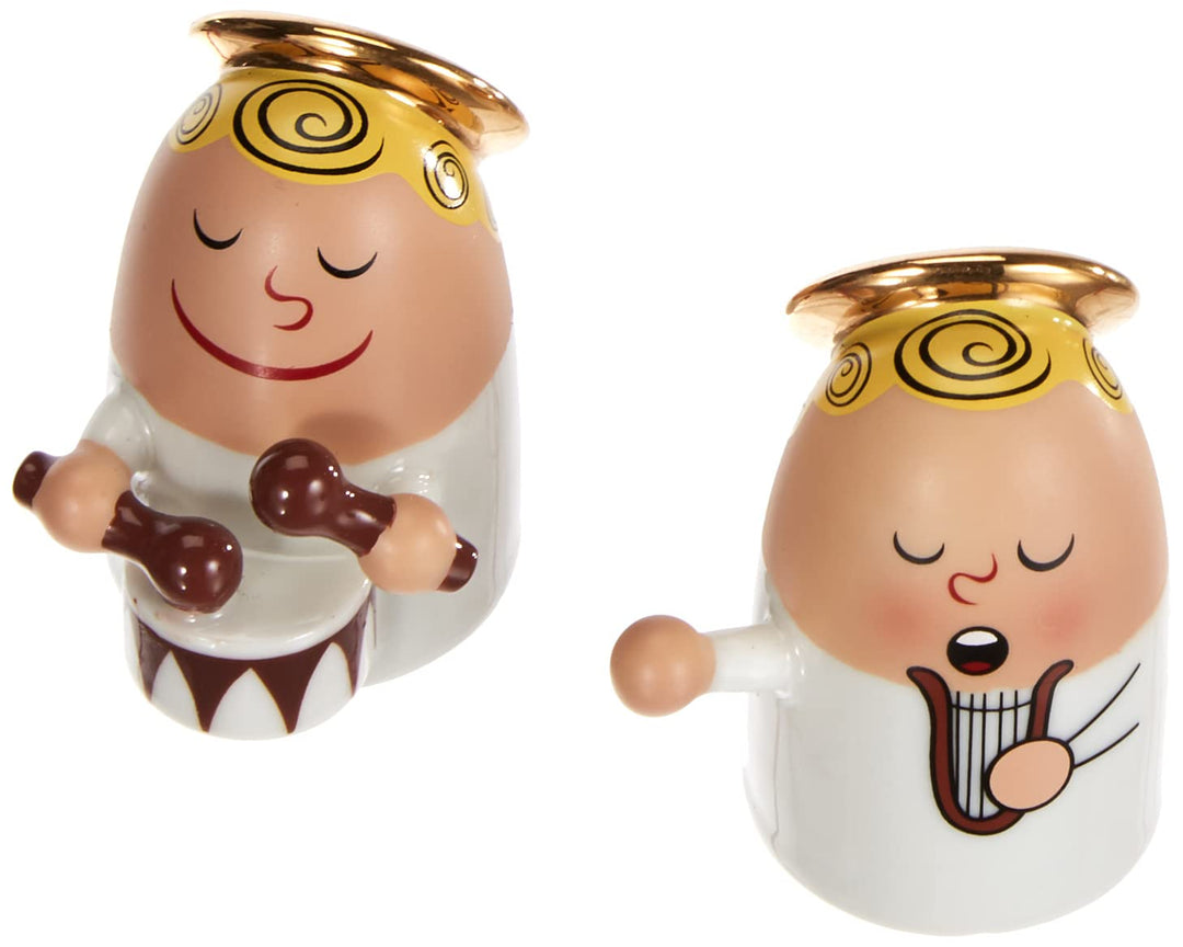 Alessi "Angels Band" Set bestehend aus zwei Figuren, Porzellan, Handdekoriert
