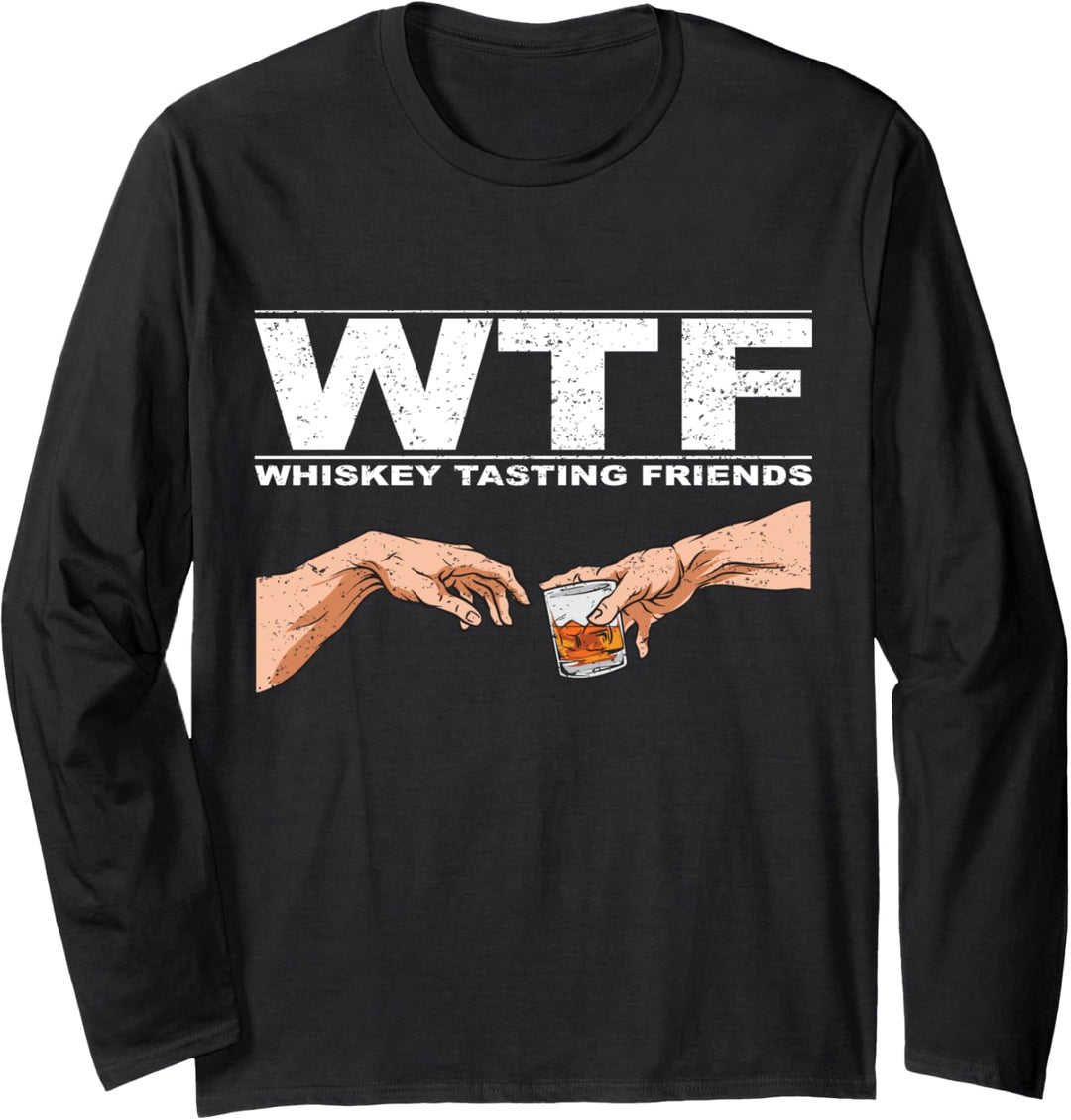 WTF Whiskey Tasting Friends l Whisky Bourbon Langarmshirt