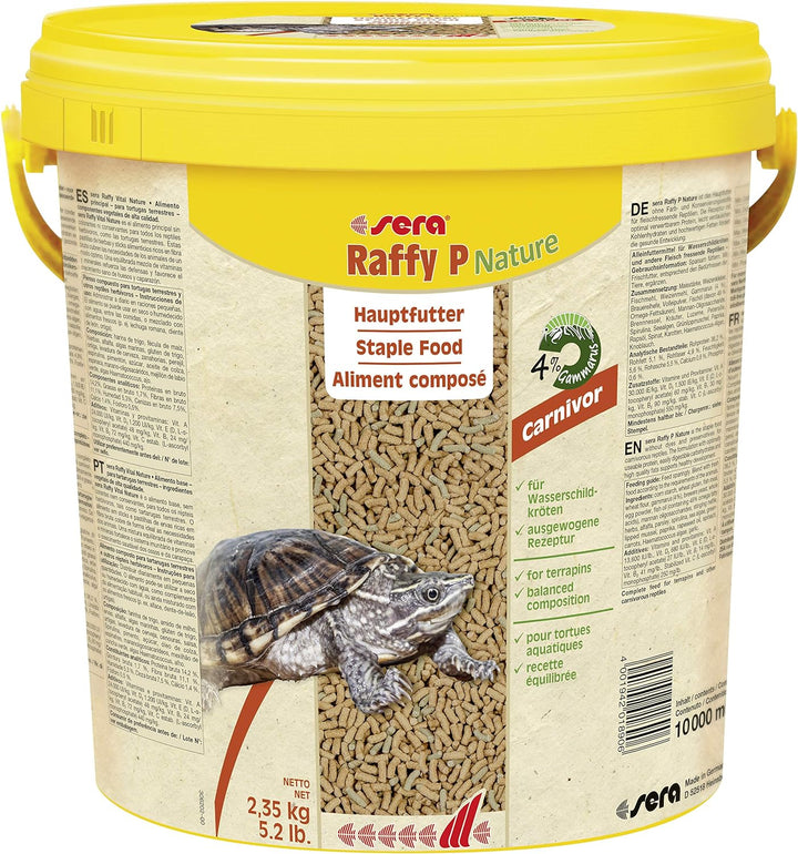 sera Raffy P Nature 10 l | Wasserschildkröten Futter | Ausgewogene Nahrung für Schildkröten | enthäl