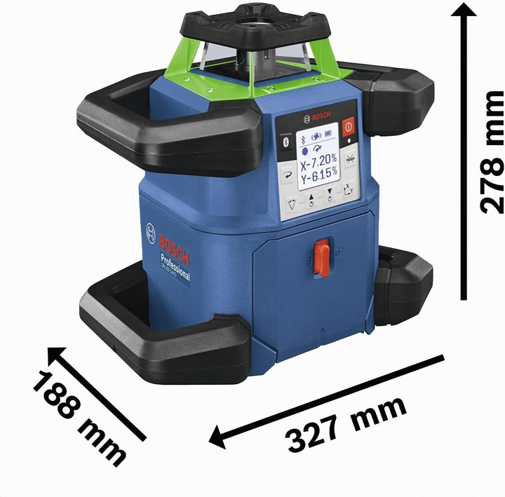 Bosch Professional 18V System Rotary Laser GRL 650 CHVG (Green Laser, Outdoor Levelling, with App Fu