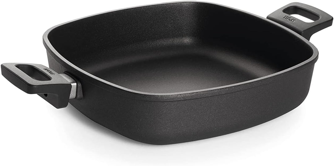 Woll Titanium Nowo, viereckig, mit 2 Sean, Gas, Elektroitengriffen, 28 x 28 cm, 7 cm hoch-Geeignet f