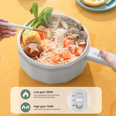 Elektrischer Hot Pot, 1,5 L Elektrische Pfannen, Dual Power Control Kochtopf für Reise/Wohnheim, Ant