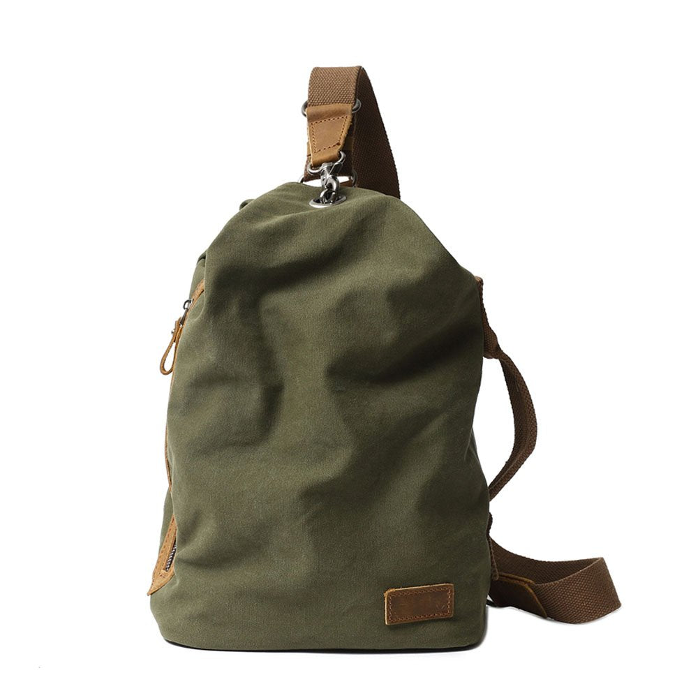Neuleben Vintage Sling Rucksack Schulterrucksack Canvas Daypack Brusttasche Retro Schultertasche Kle