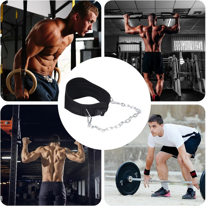 Gewichtsgurt Für Klimmzüge, Robustes Dip-Belt für Krafttraining, Doppel D-Ring Rückengurt Trainingsz