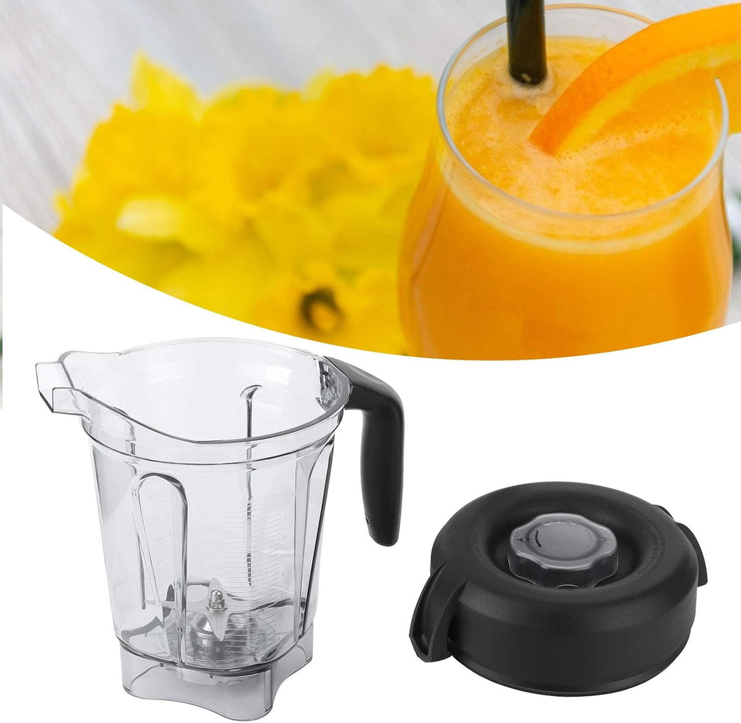 Tbest Mixerbehälter, Mixbecher, Transparenter Behälter für Küchenmixer mit Ersatzdeckel und Klinge,
