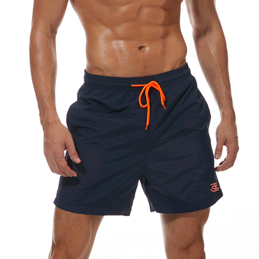 JustSun Badehose Herren Schnelltrocknend Boardshorts mit Mesh-Futter und Verstellbarem Tunnelzug S D