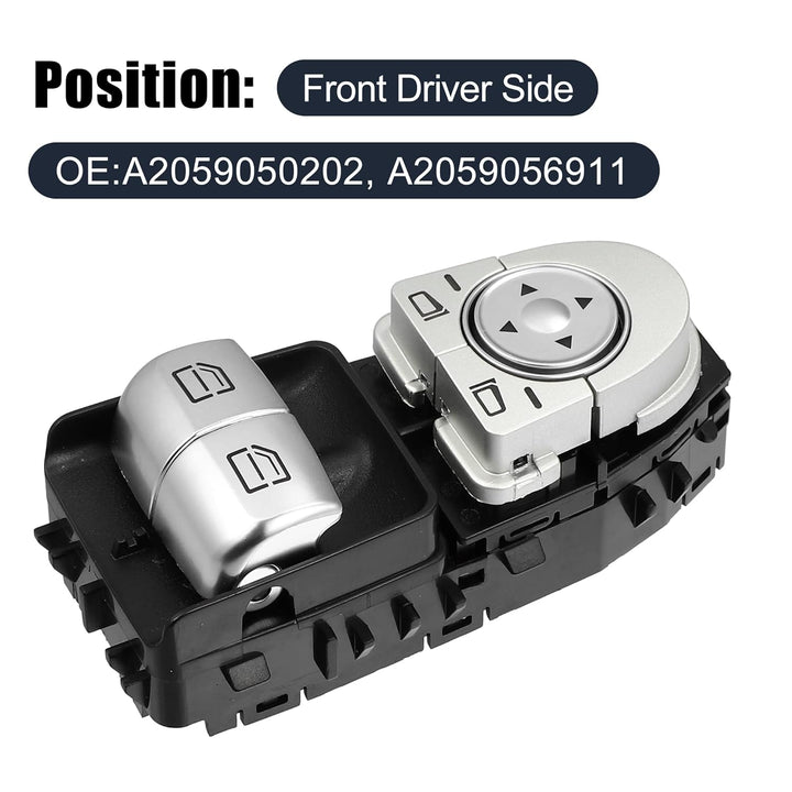 X AUTOHAUX Fahrerseite Fensterheber Schalter Master Ersatz A2059050202 A2059056911