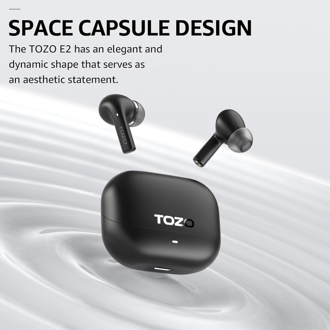 TOZO E2 Kopfhörer kabellos Bluetooth, 5.3 Bluetooth Kopfhörer, In Ear Kopfhörer mit APP Steuerung, 3