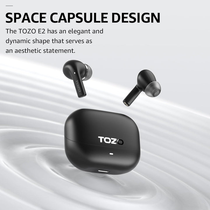 TOZO E2 Kopfhörer kabellos Bluetooth, 5.3 Bluetooth Kopfhörer, In Ear Kopfhörer mit APP Steuerung, 3