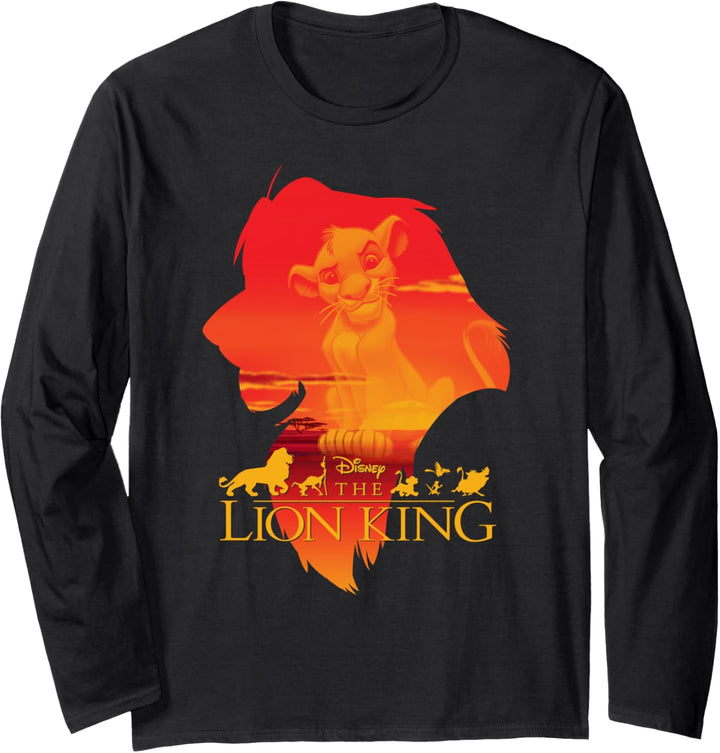 Disney Lion King Simba Silhouette Pride Logo Langarmshirt
