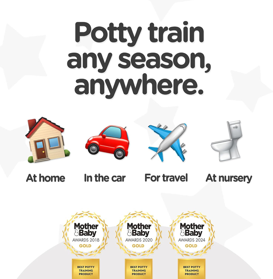 My Carry Potty - Grünes Pastell Reise-Töpfchen, preisgekrönter tragbarer Kleinkind-Toilettensitz für