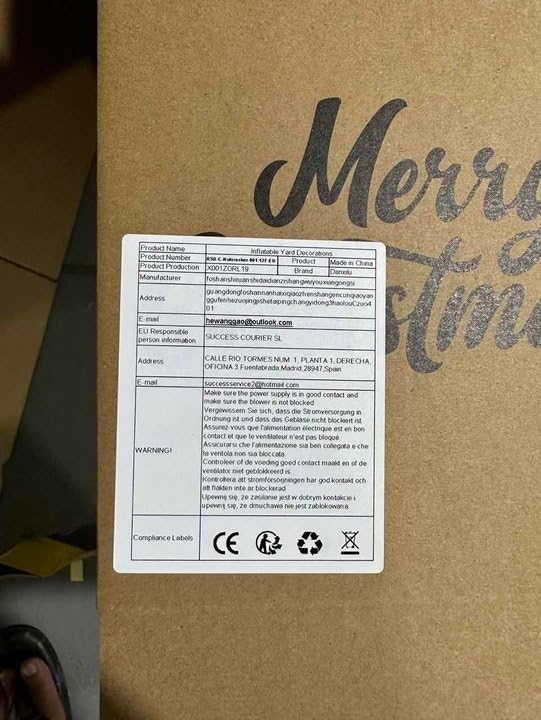 Danxilu 3,6m Aufblasbarer Nussknacker Soldat mit Zuckerstange Weihnachts Dekoration für Draussen Ein