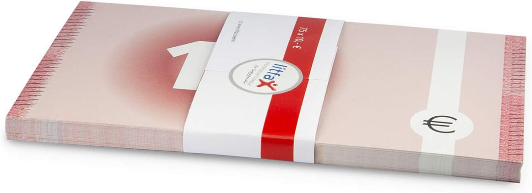 Litfax 10 € Euroschein/Euro-Geldscheine ca. 163 x 85 mm/banderoliert, je Pack. 75 Stück (5 PG) Spiel