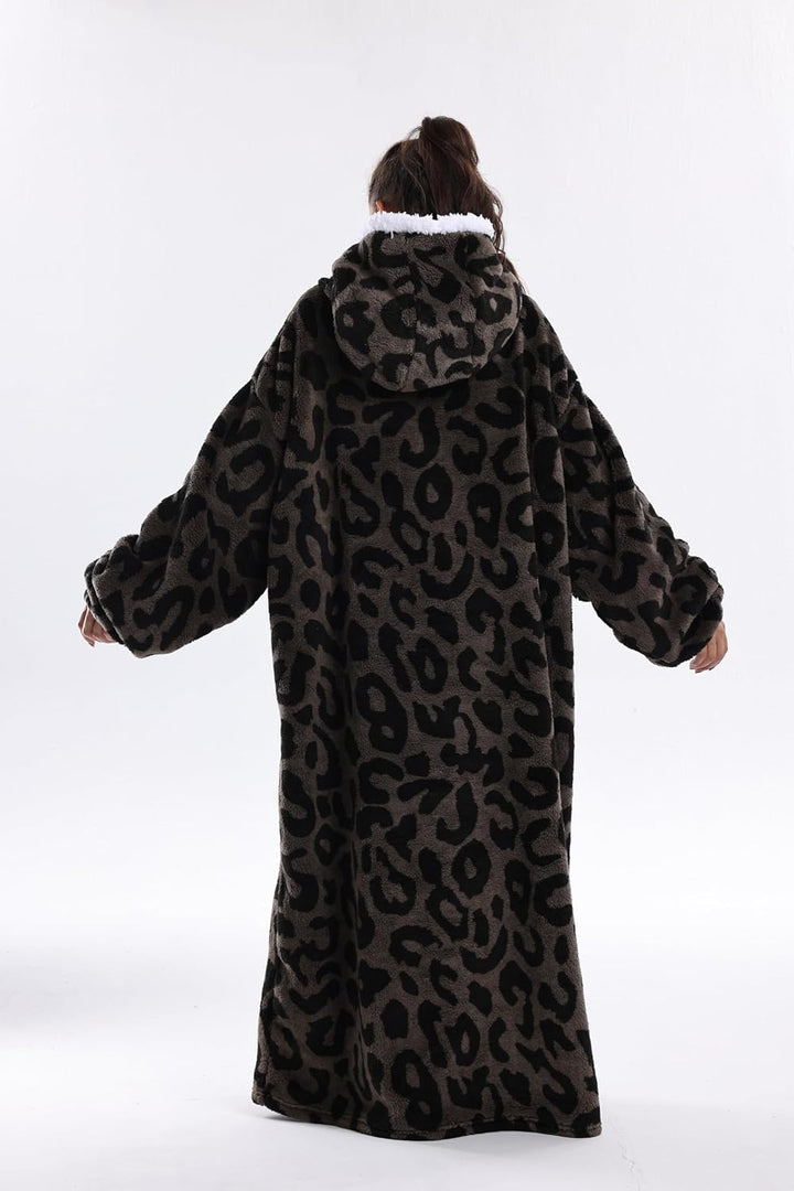Lange Hoodie Decke mit Ärmeln für Damen & Erwachsene - Kuscheldecke mit Ärmeln - Weiche & Warme Deck