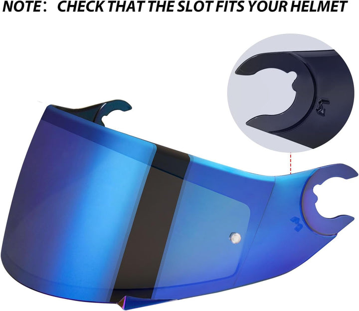 Motorradhelm Visier für Shark D Skwal D-Skwal 2 Spartan Carbon,Helmvisier Motorrad Windschutz Helm O