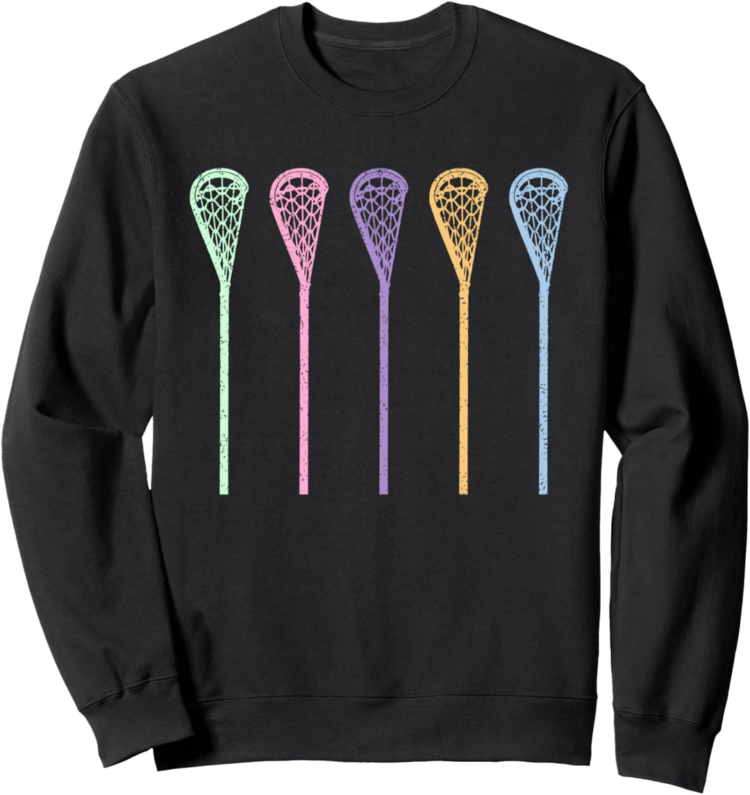 Lustig Lacrosse Spieler Mädchen Geschenk Lacrosse Schläger Sweatshirt